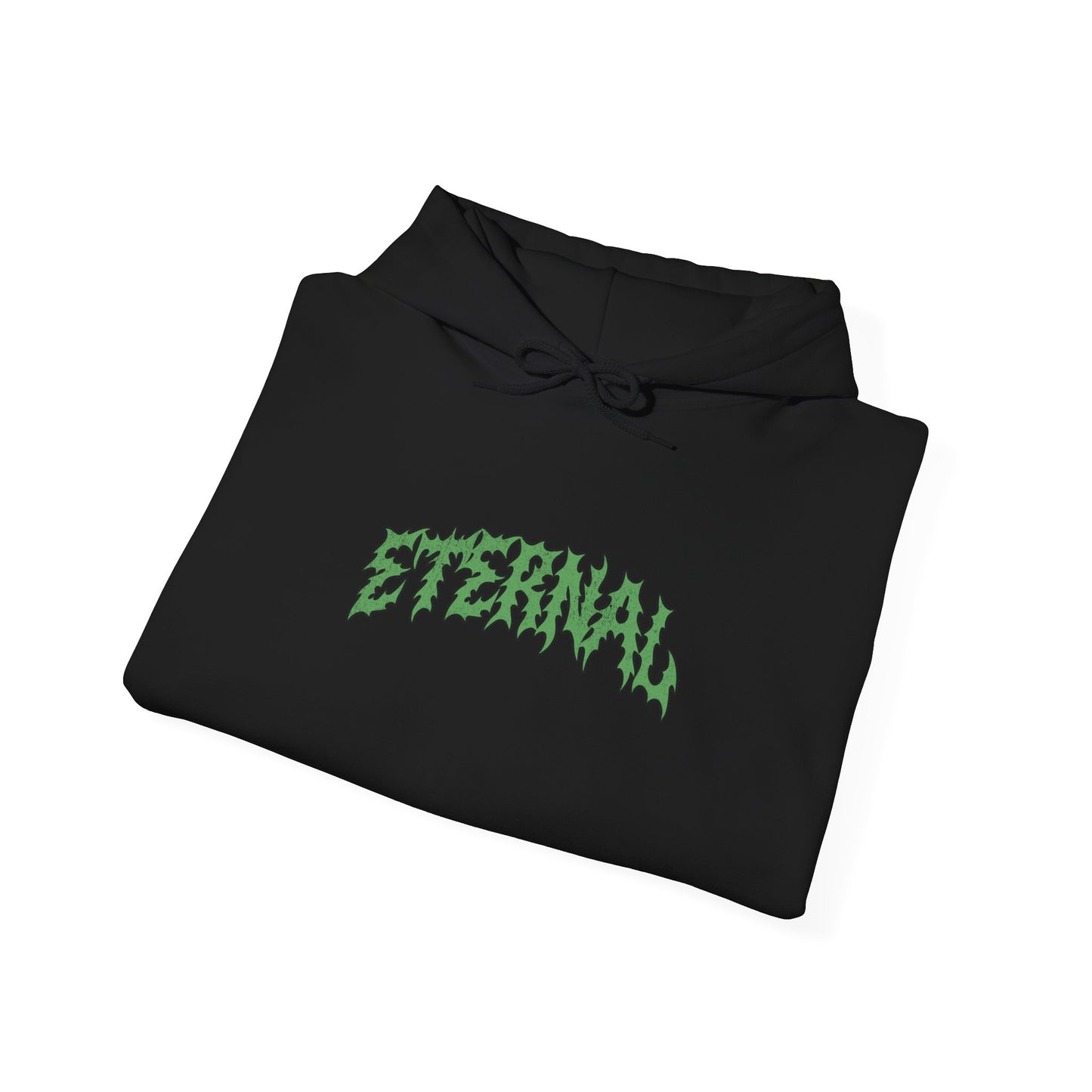 Green Flame Hoodie - Black