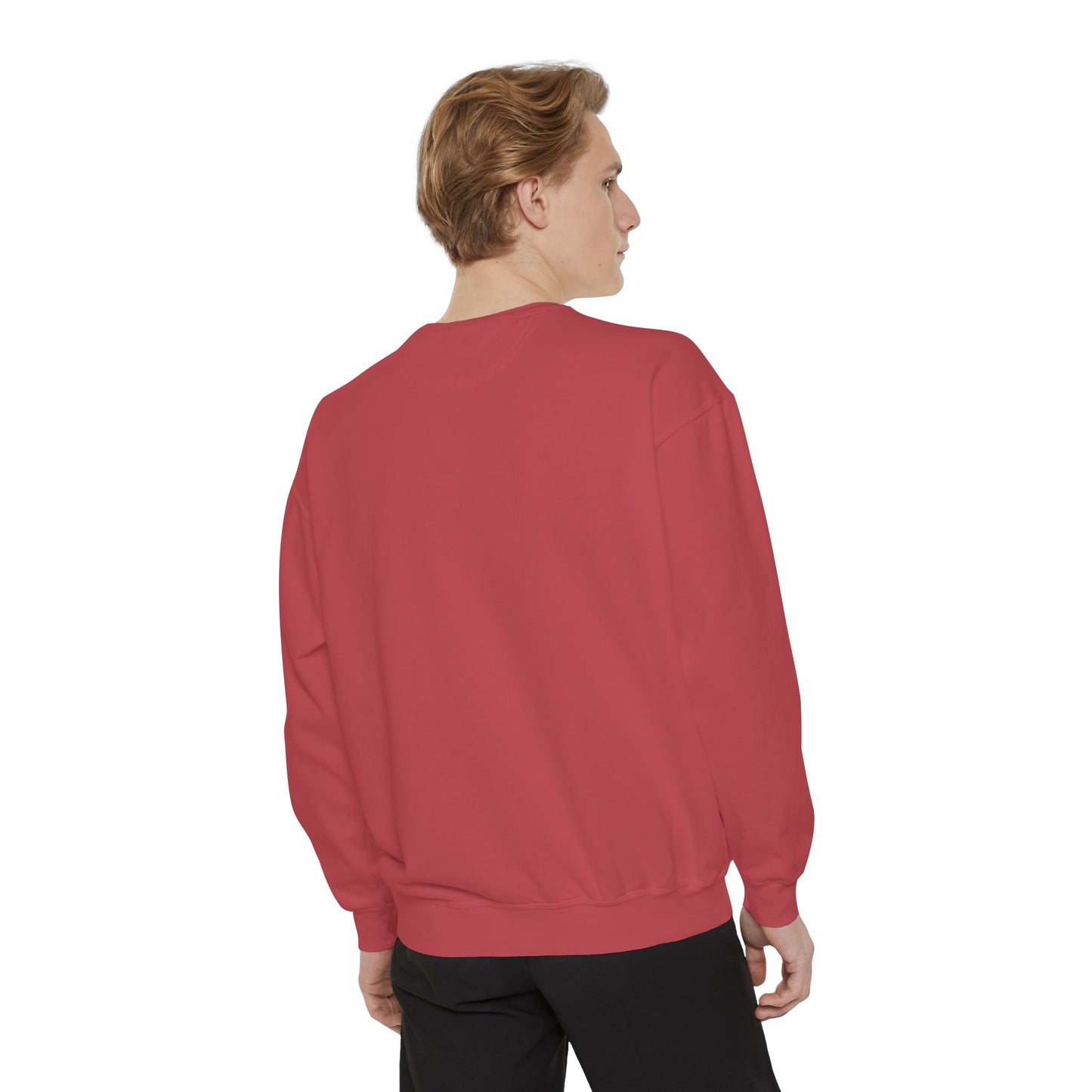 Embroidered Faith Over Fear Crewneck - Crimson