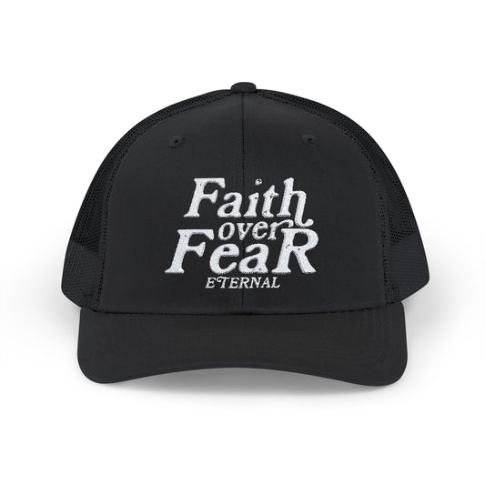 Faith Over Fear Snapback Cap - Black