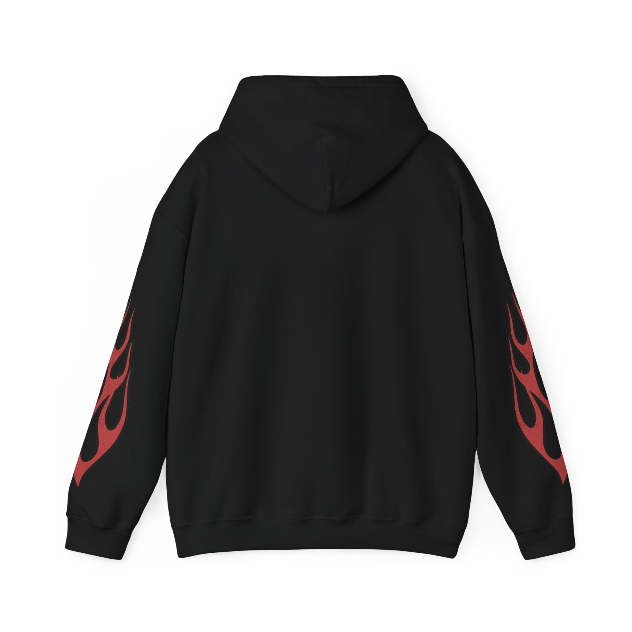 Red Flame Hoodie - Black