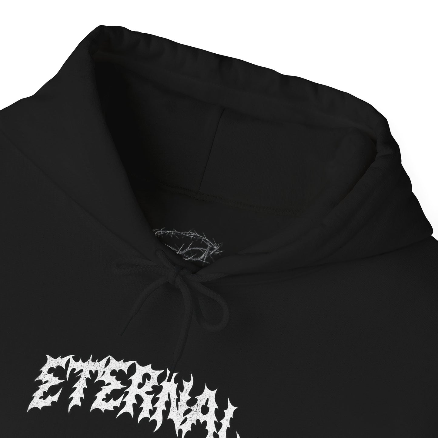 White Flame Hoodie - Black