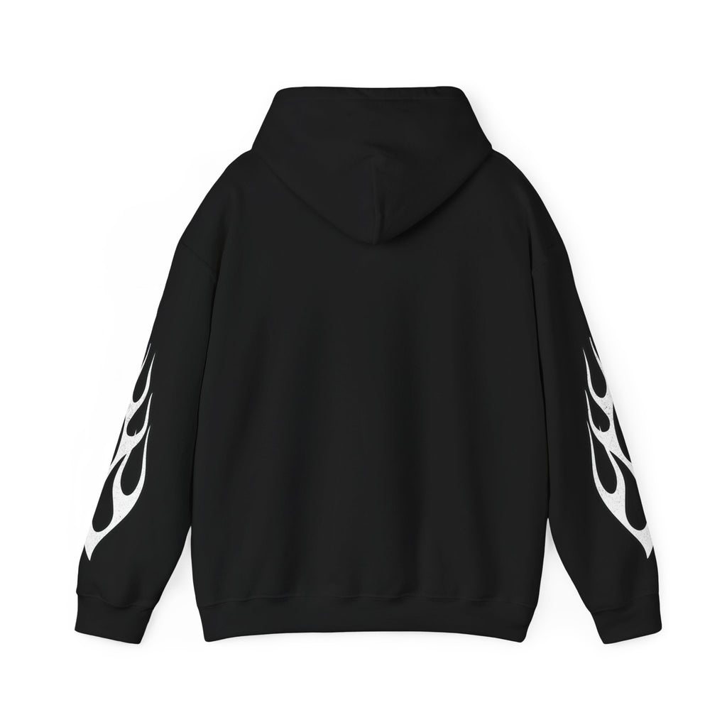 White Flame Hoodie - Black