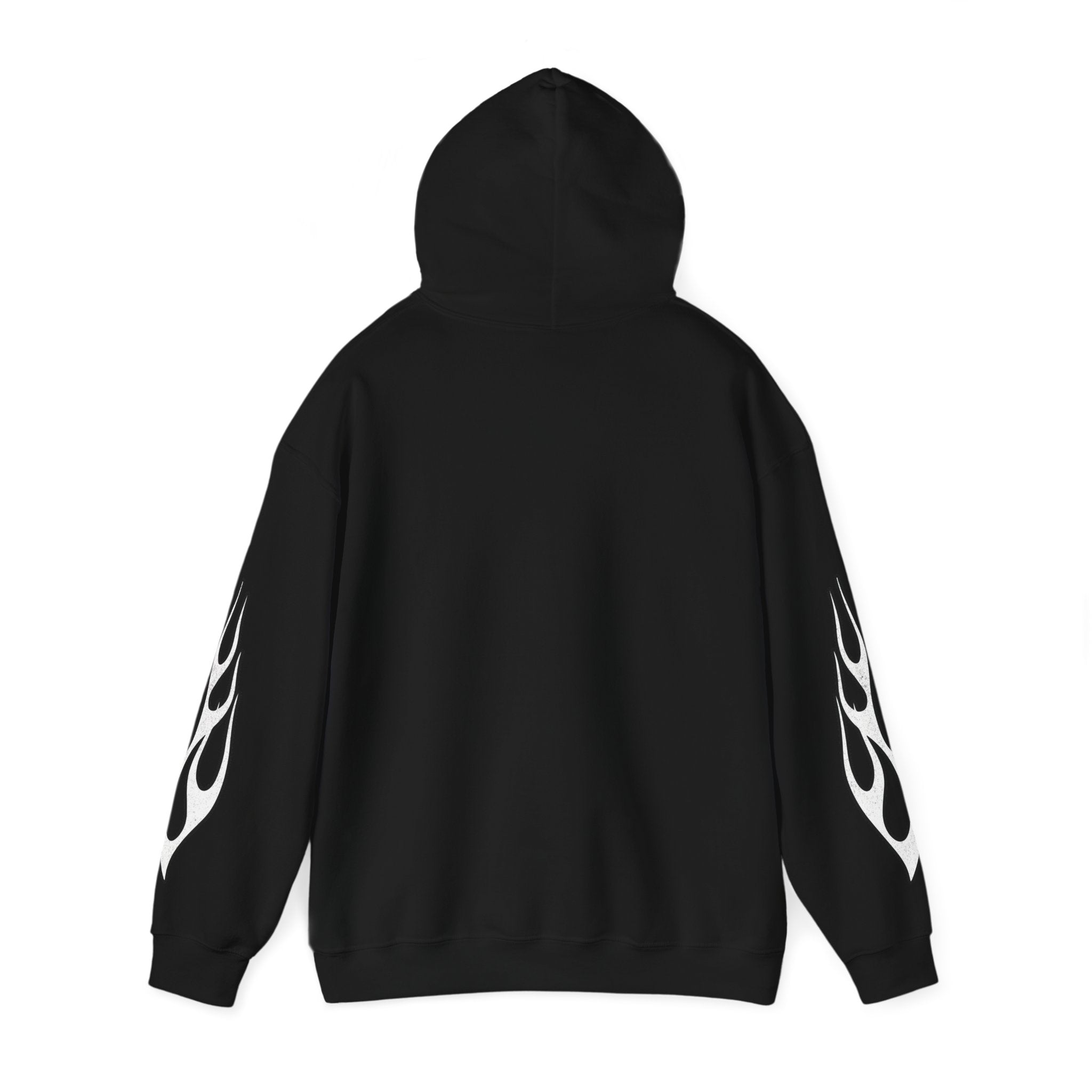 White Flame Hoodie - Black
