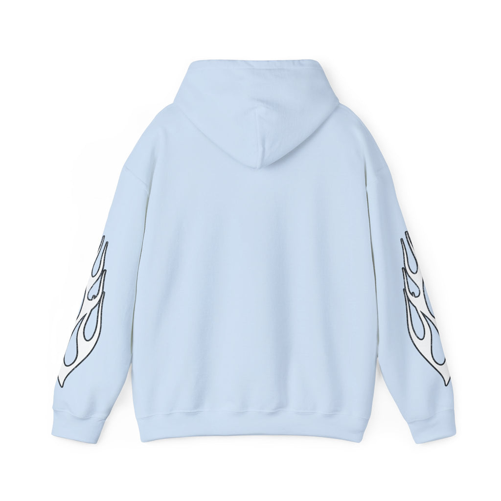 White Flame Hoodie - Light Blue