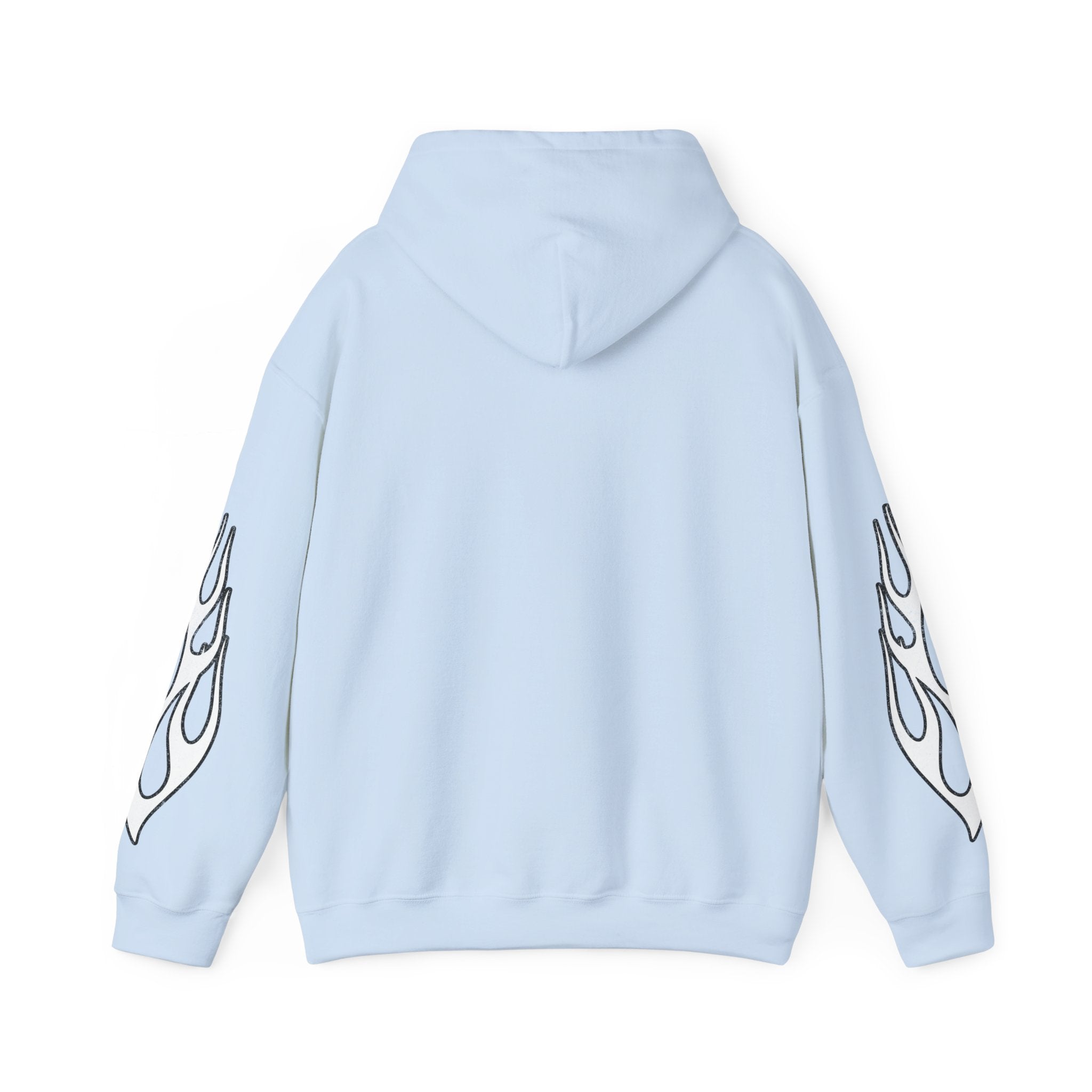 White Flame Hoodie - Light Blue