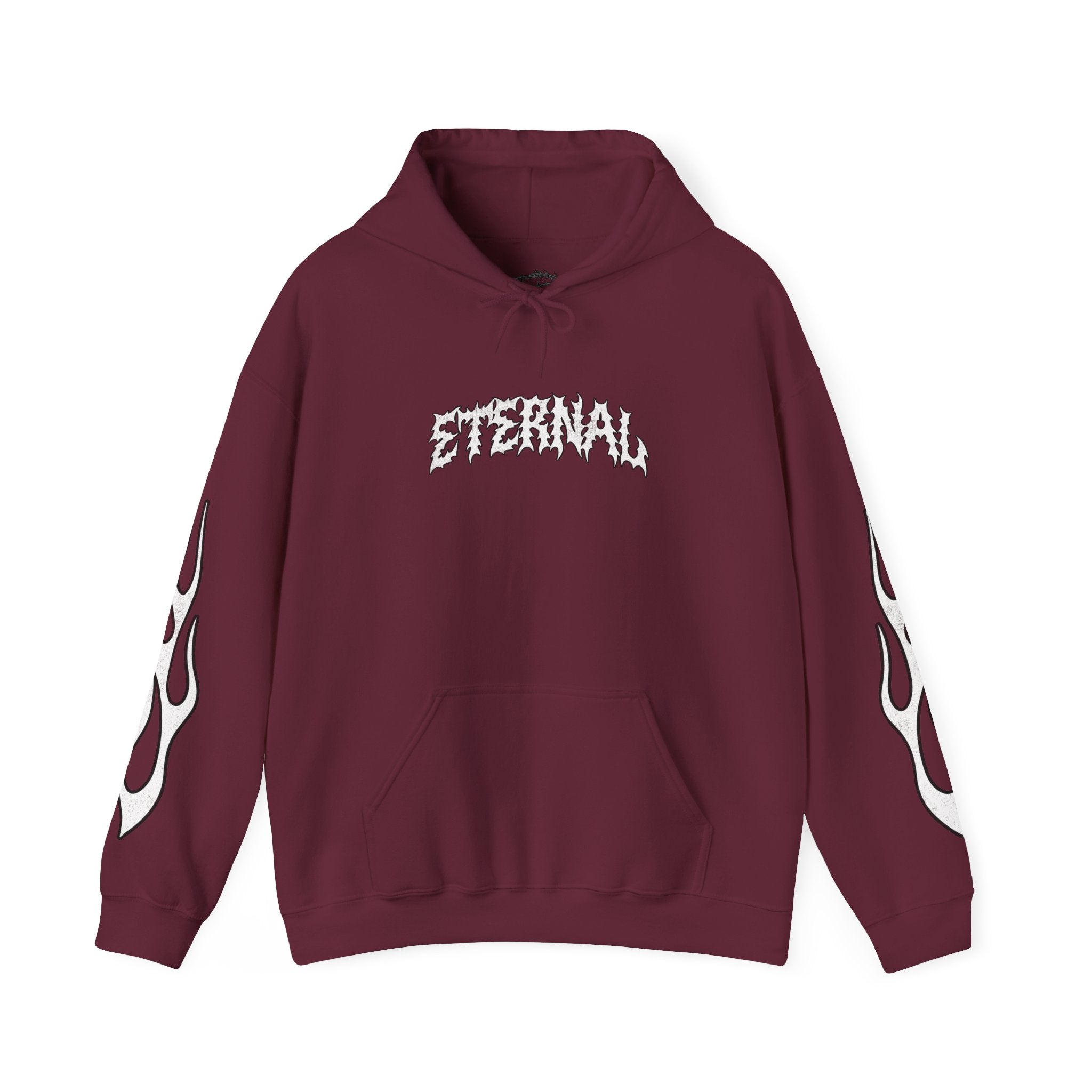 White Flame Hoodie - Maroon