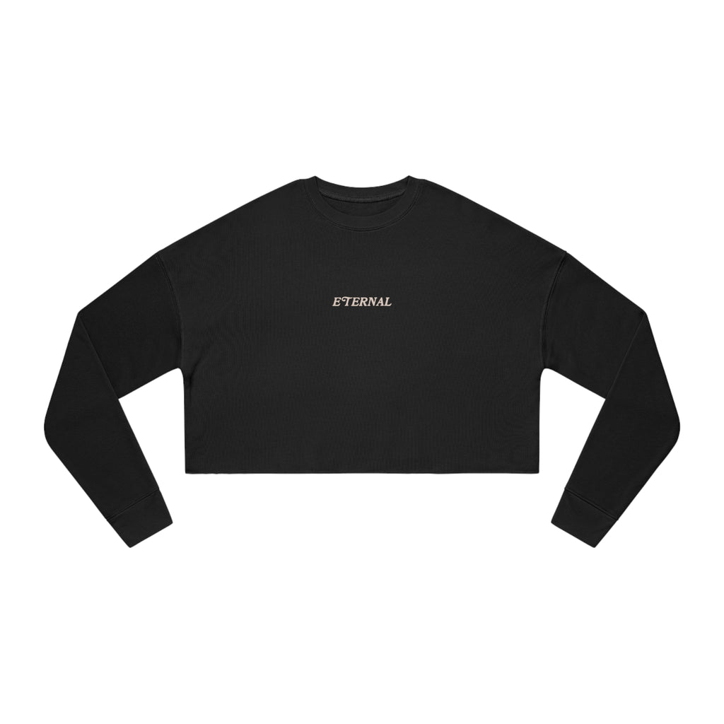 Faith Over Fear Cropped Sweater - Black