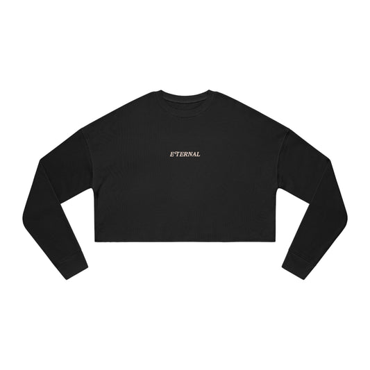 Faith Over Fear Cropped Sweater - Black