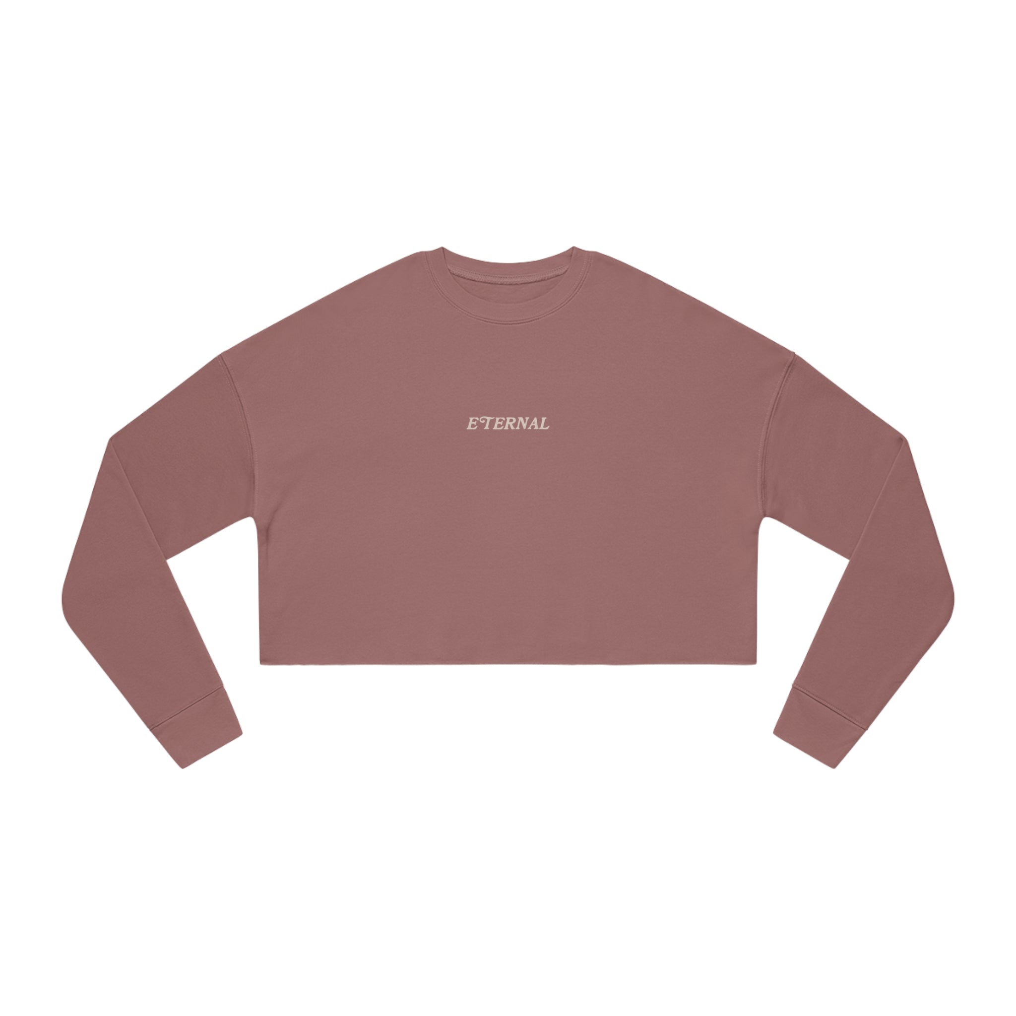 Faith Over Fear Cropped Sweater - Mauve