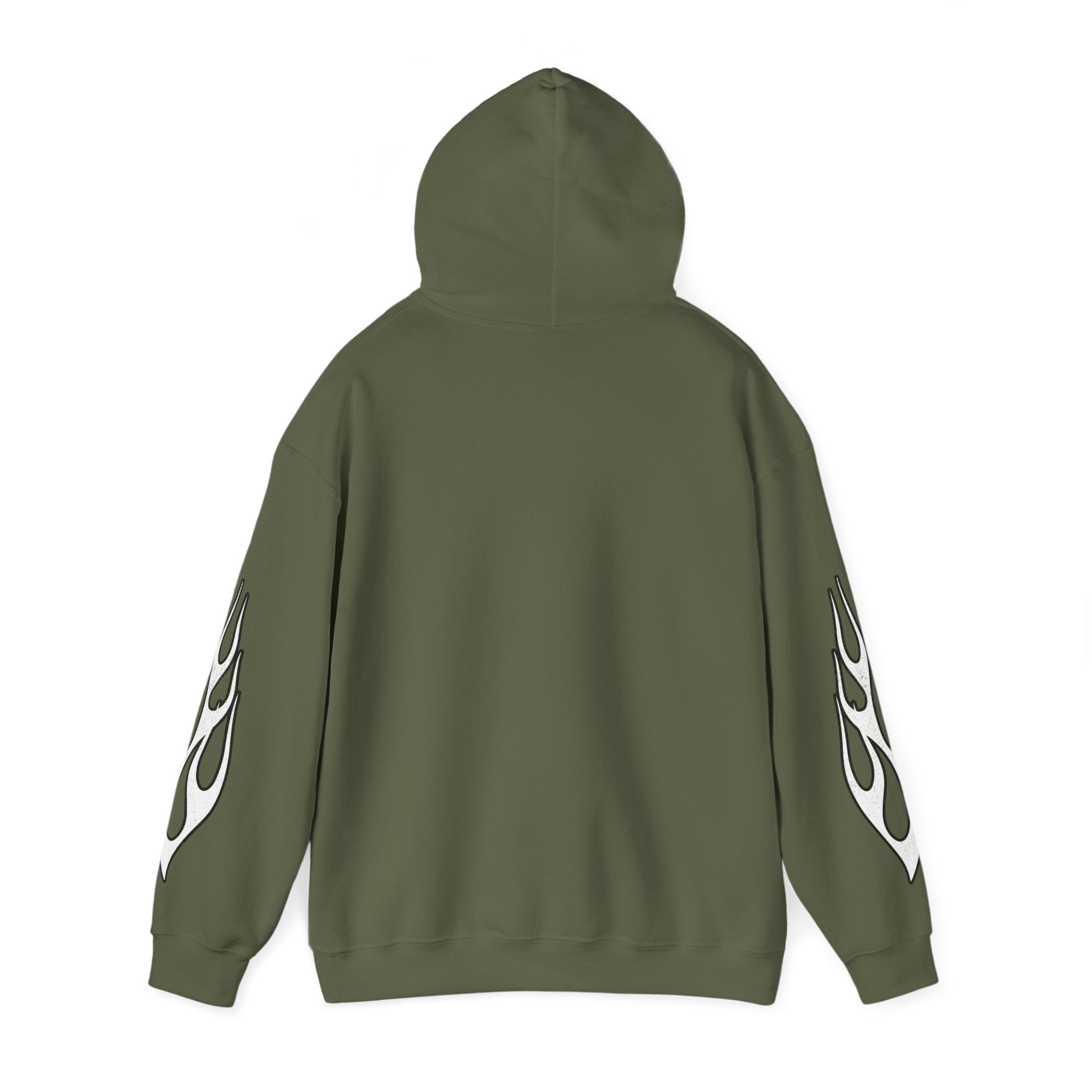 White Flame Hoodie - Military Green