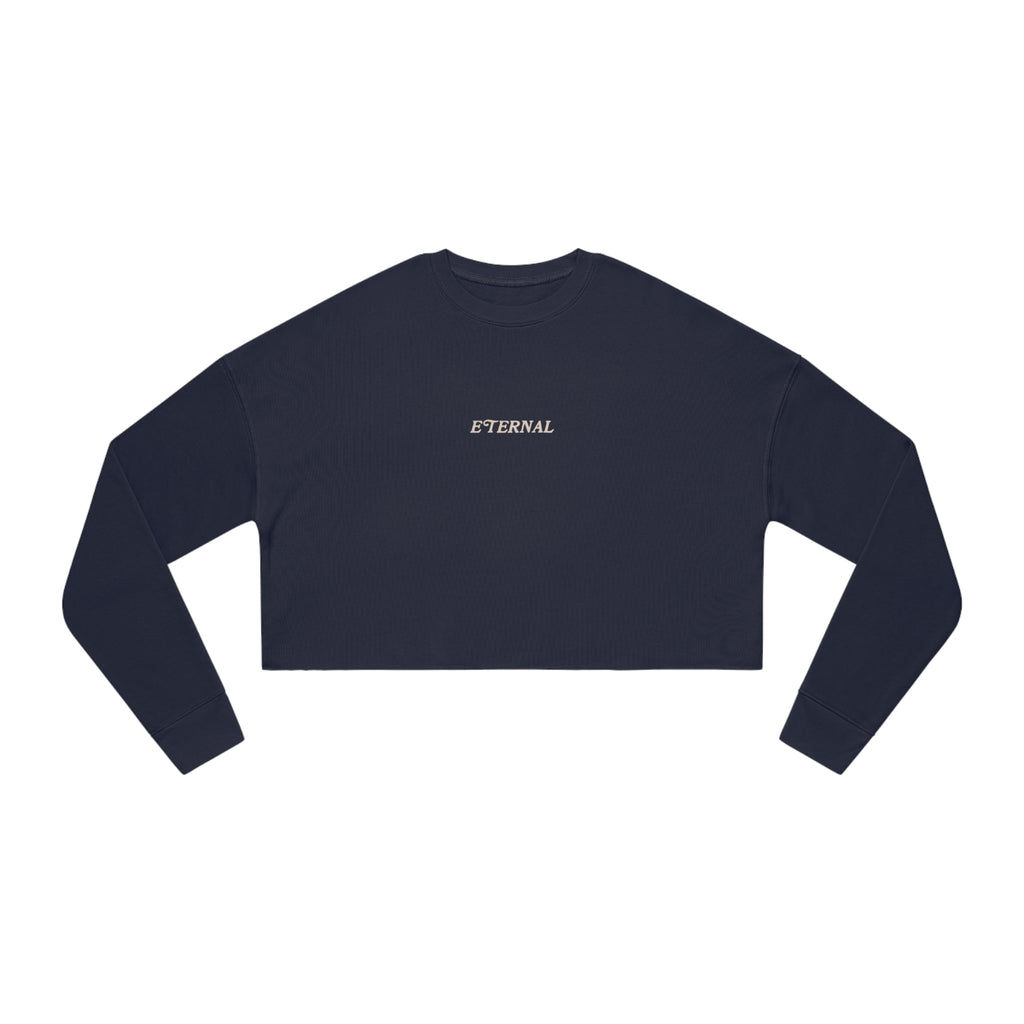Faith Over Fear Cropped Sweater - Navy
