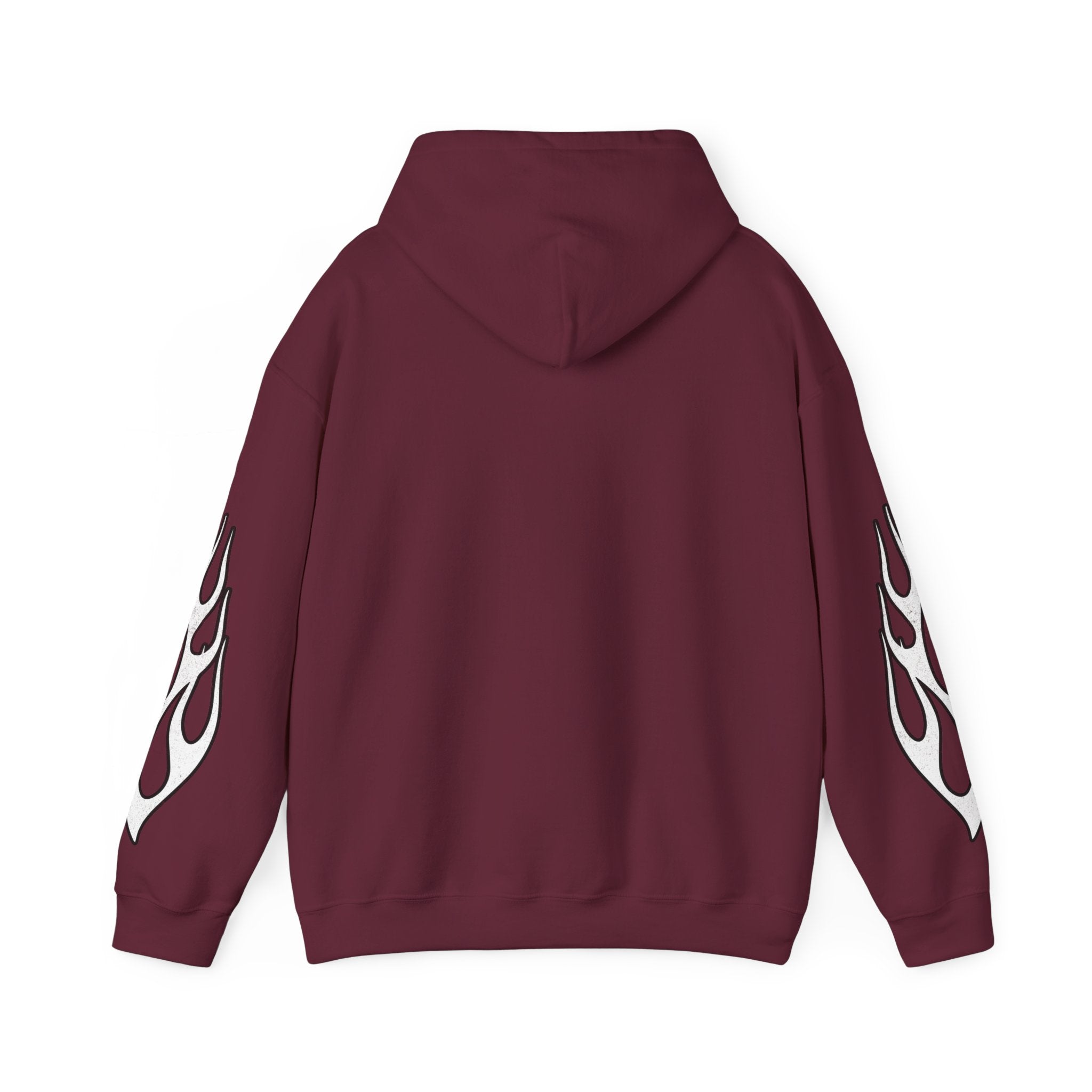 White Flame Hoodie - Maroon