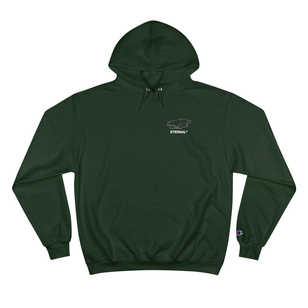CROWN OF THORNS CHAMPION HOODIE - DARK GREEN