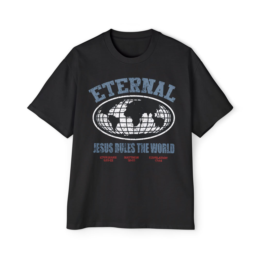 JESUS RULES THE WORLD TEE - BLACK