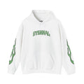 Green Flame Hoodie - White