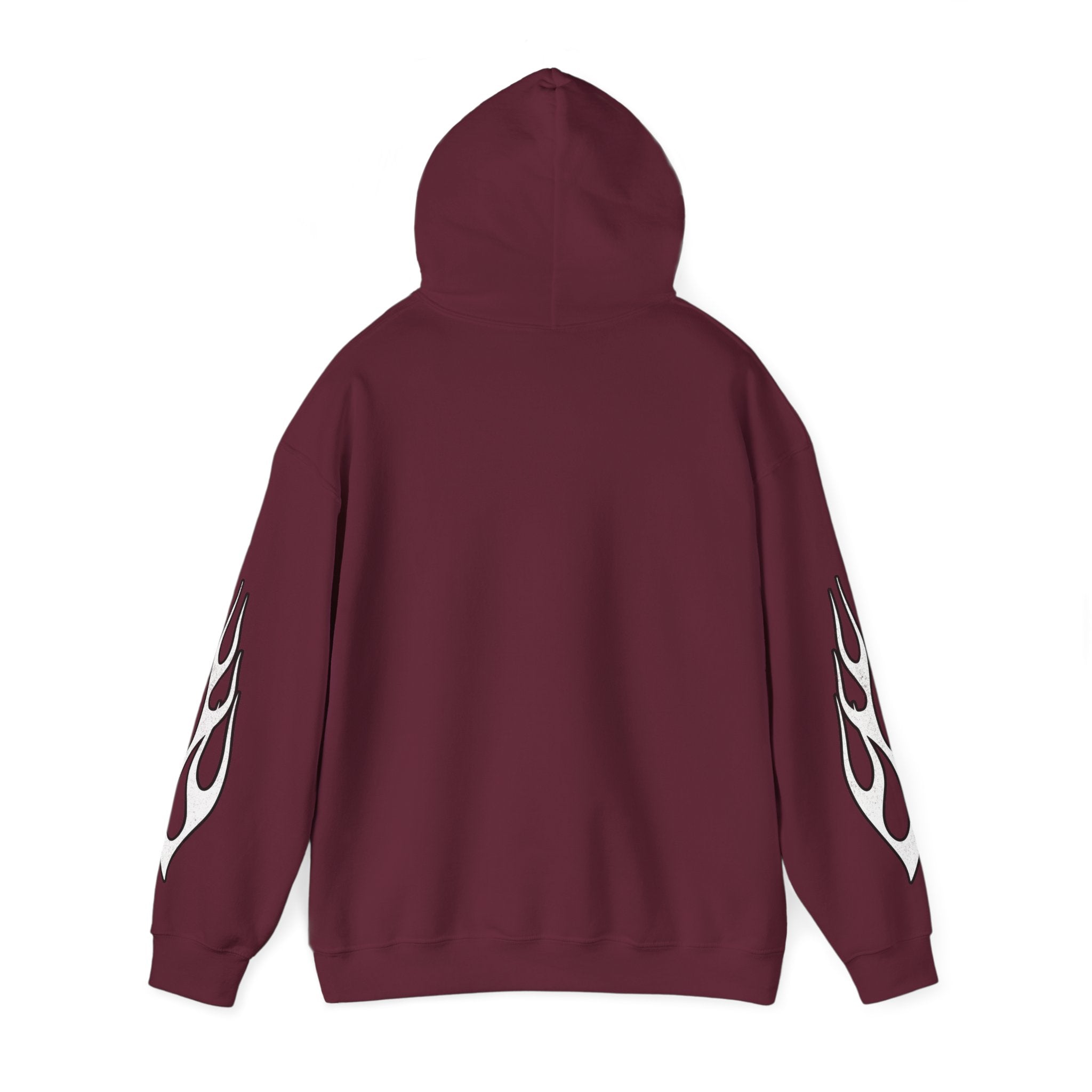 White Flame Hoodie - Maroon