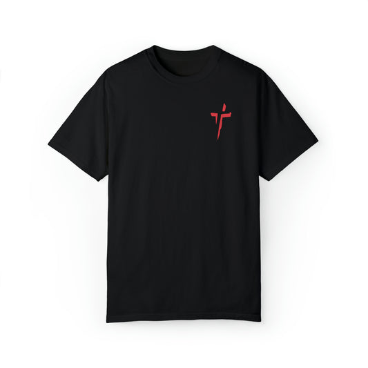 FOR GOD SO LOVED THE WORLD CROSS TEE - BLACK