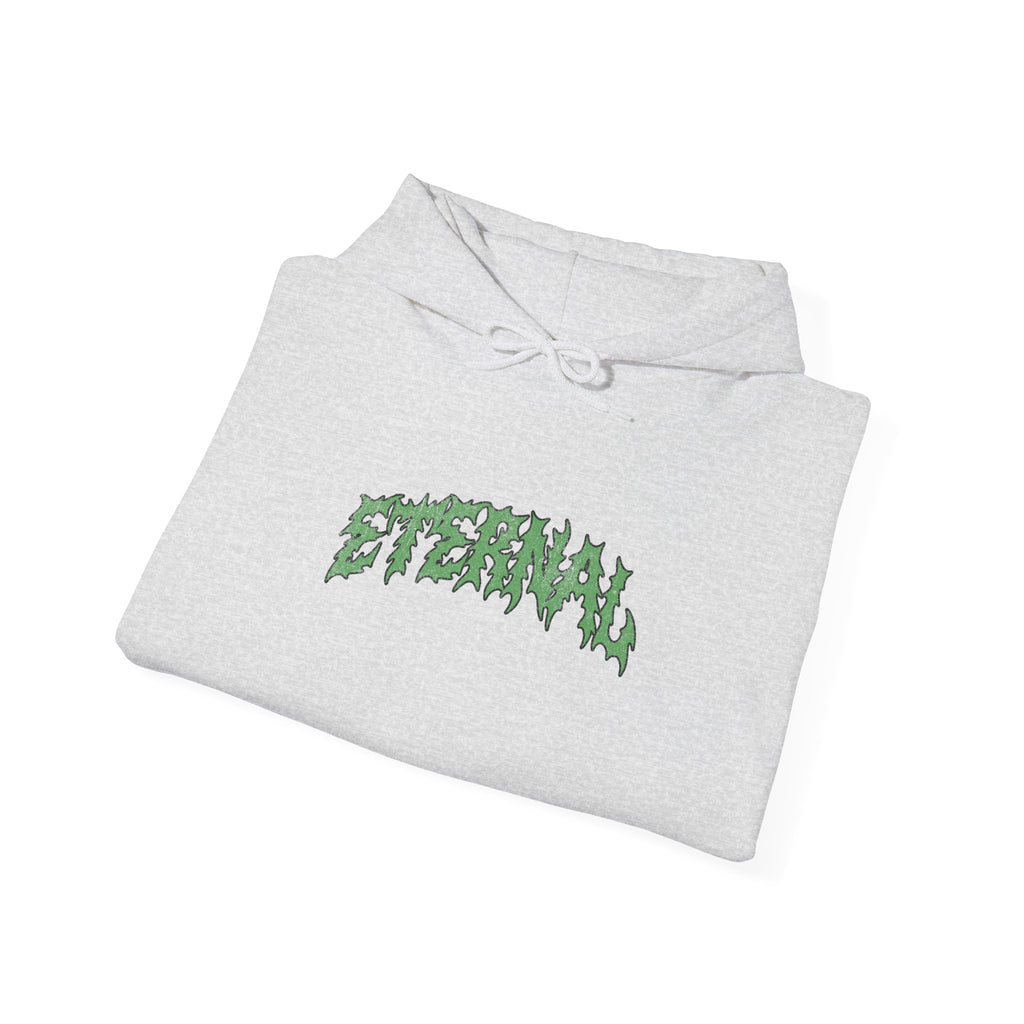 Green Flame Hoodie - Ash