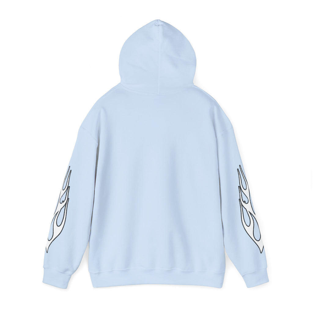 White Flame Hoodie - Light Blue