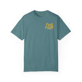 Faith Over Fear Tee - Yellow on Blue Spruce