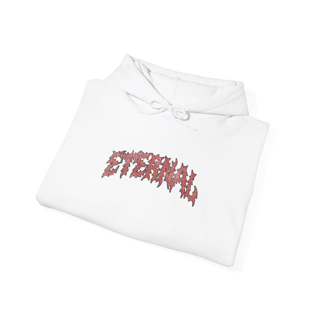 Red Flame Hoodie - White