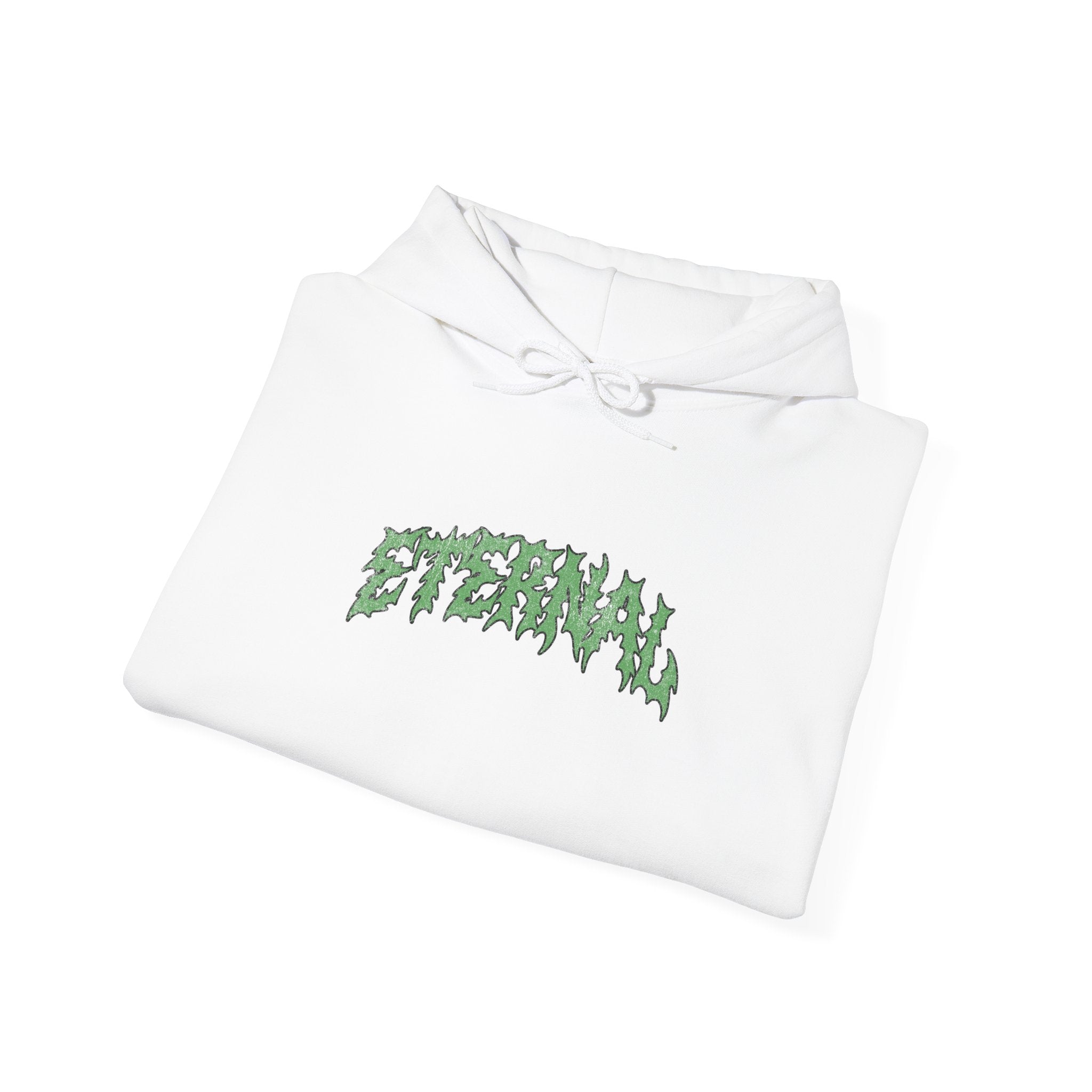 Green Flame Hoodie - White